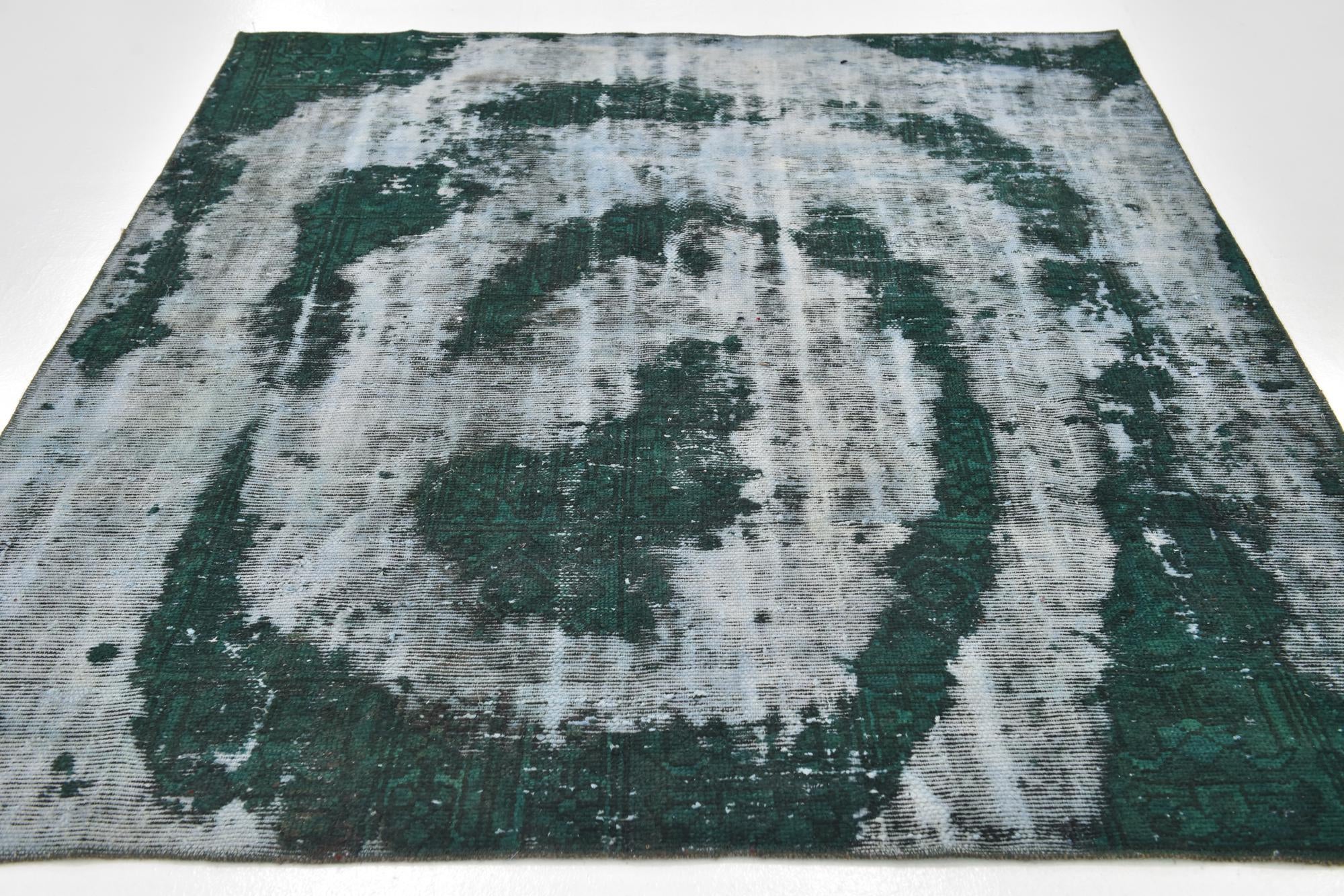 5' 10 x 6' 6 Hand Knotted Ultra Vintage Persian Wool Square Rug