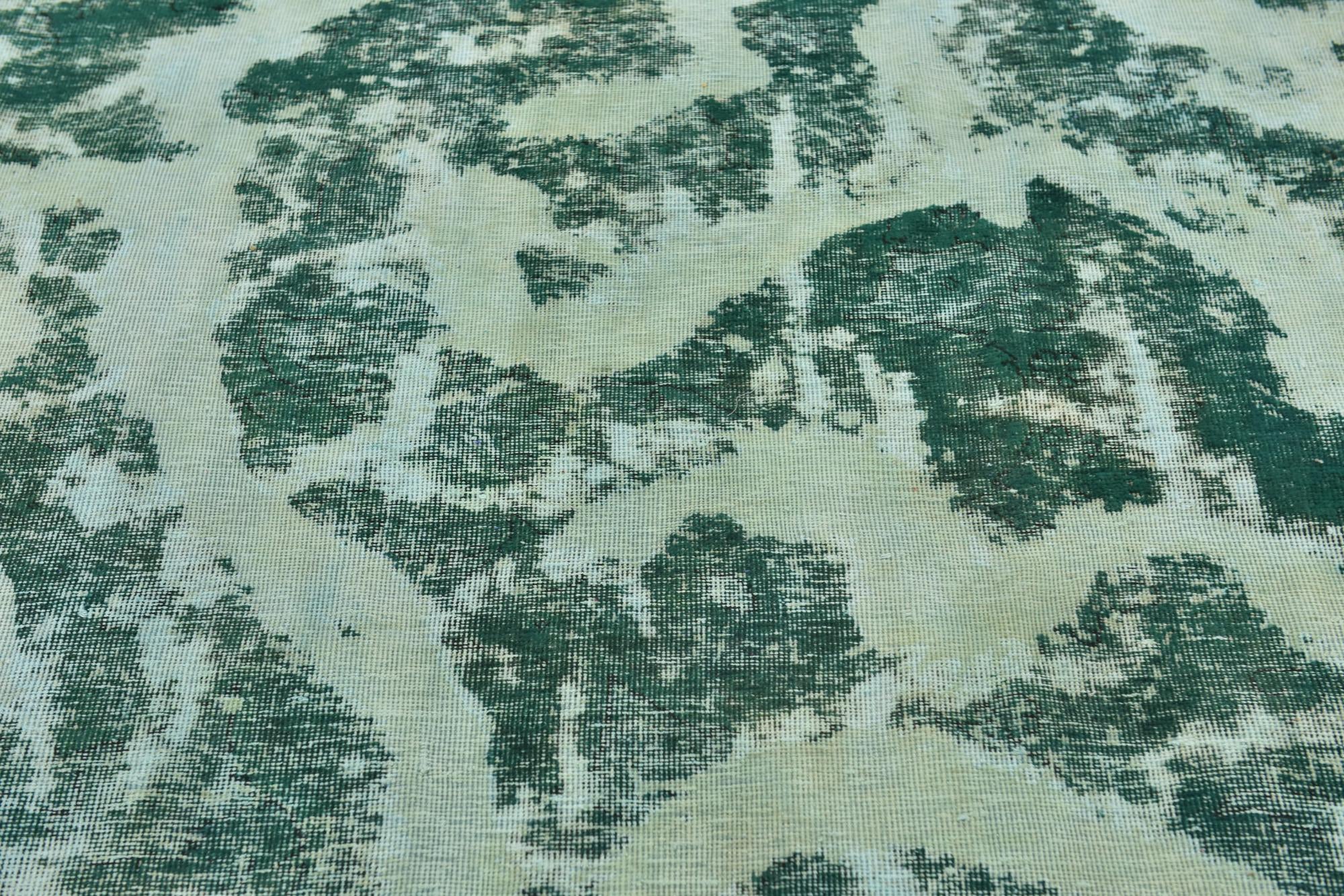 7' x 7' 10 Hand Knotted Ultra Vintage Persian Wool Square Rug