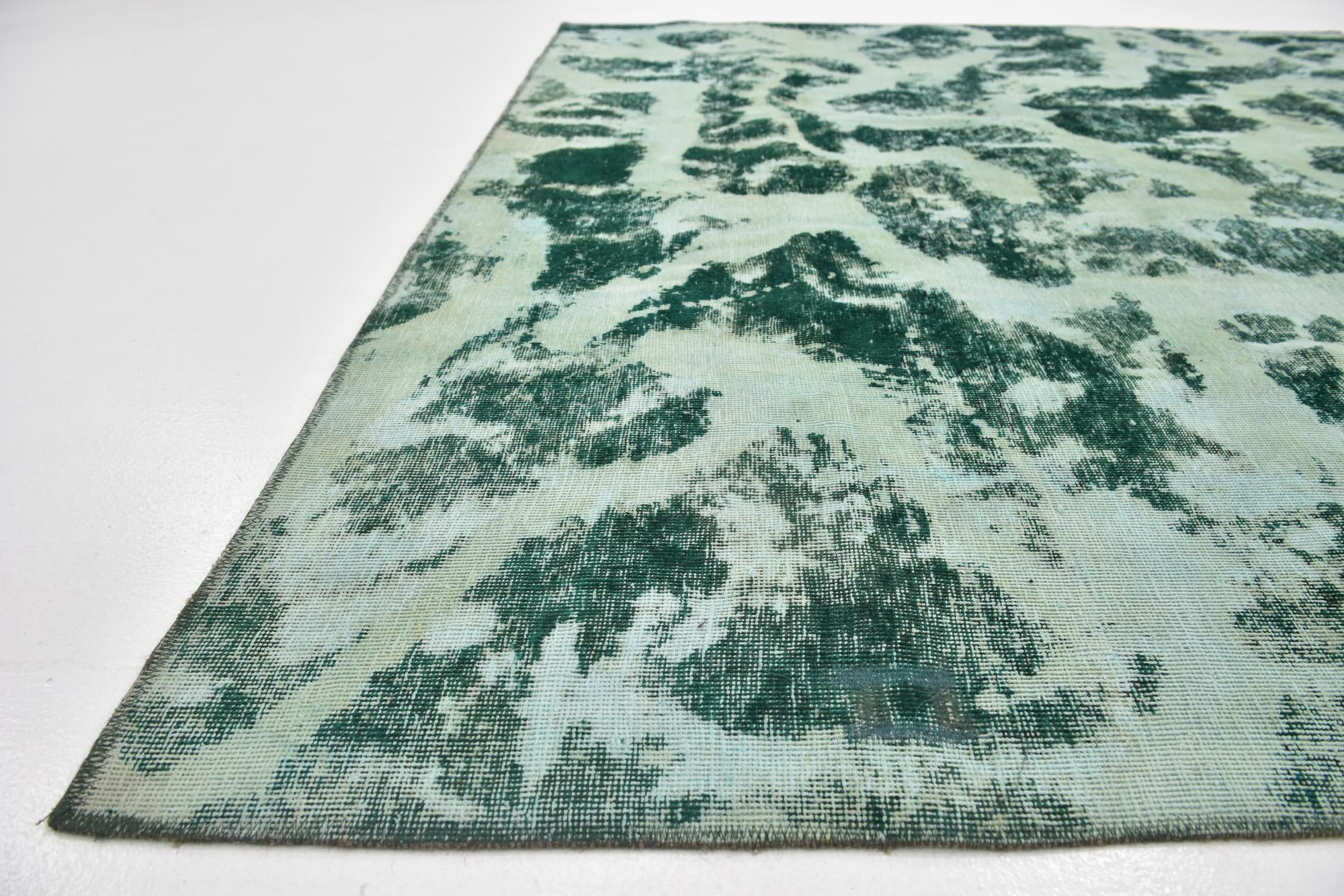 7' x 7' 10 Hand Knotted Ultra Vintage Persian Wool Square Rug
