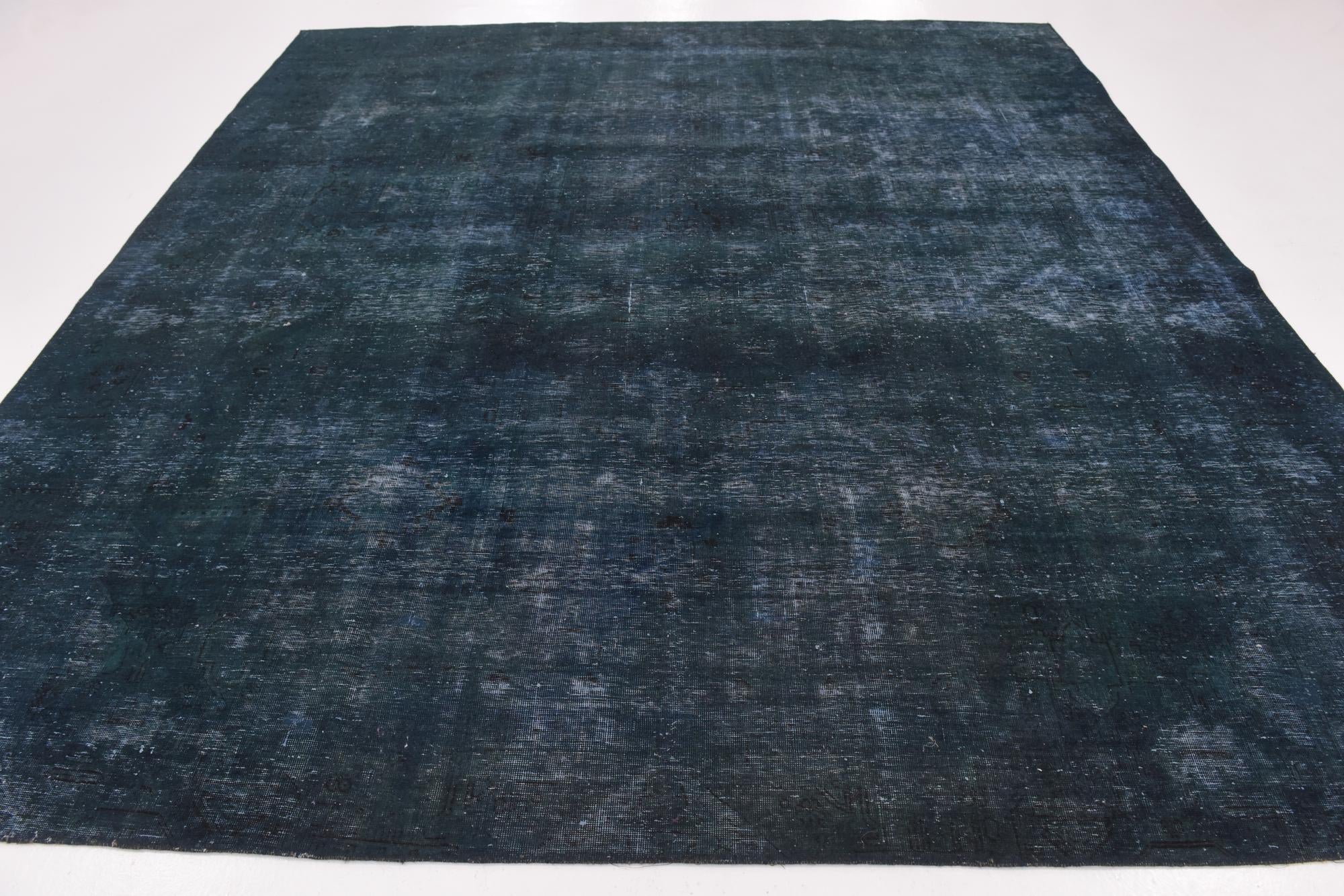 9' 8 x 10' 6 Hand Knotted Ultra Vintage Persian Wool Square Rug