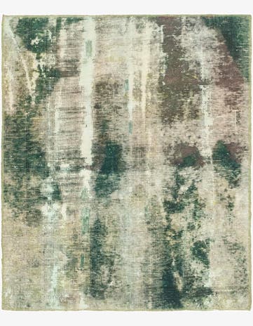 3' 5 x 3' 10 Hand Knotted Ultra Vintage Persian Wool Square Rug