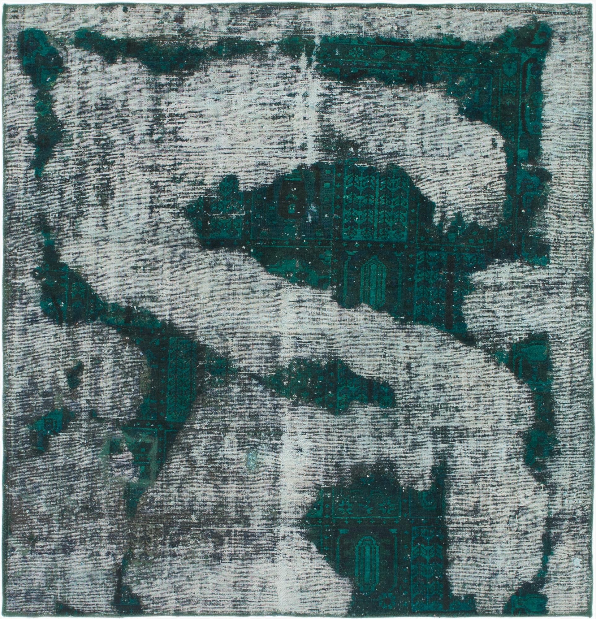 6' 3 x 6' 6  Hand Knotted Ultra Vintage Persian Wool Square Rug