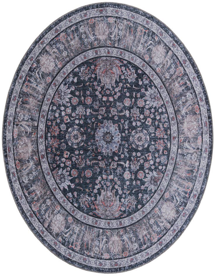 Detail image of 7' 10 x 7' 10 Washable Yara Round Rug