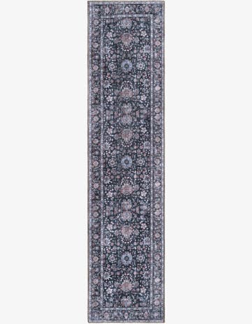 Ink Black Yara Runner Rug