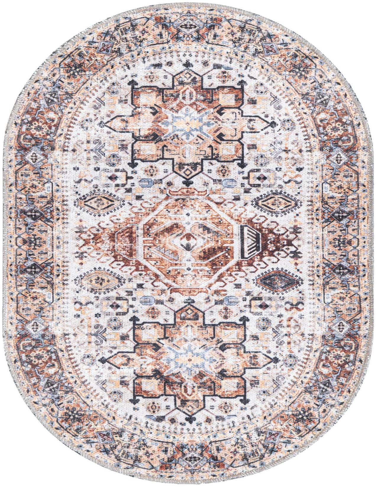 2' x 3' 1 Washable Yara Oval Rug