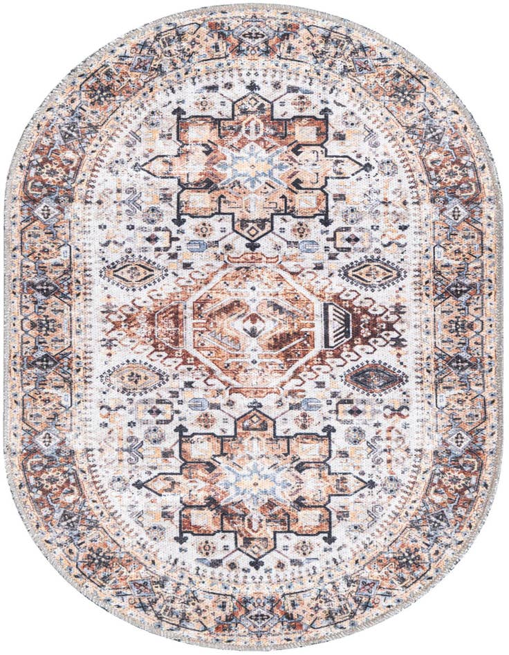 Detail image of 2' x 3' 1 Washable Yara Oval Rug