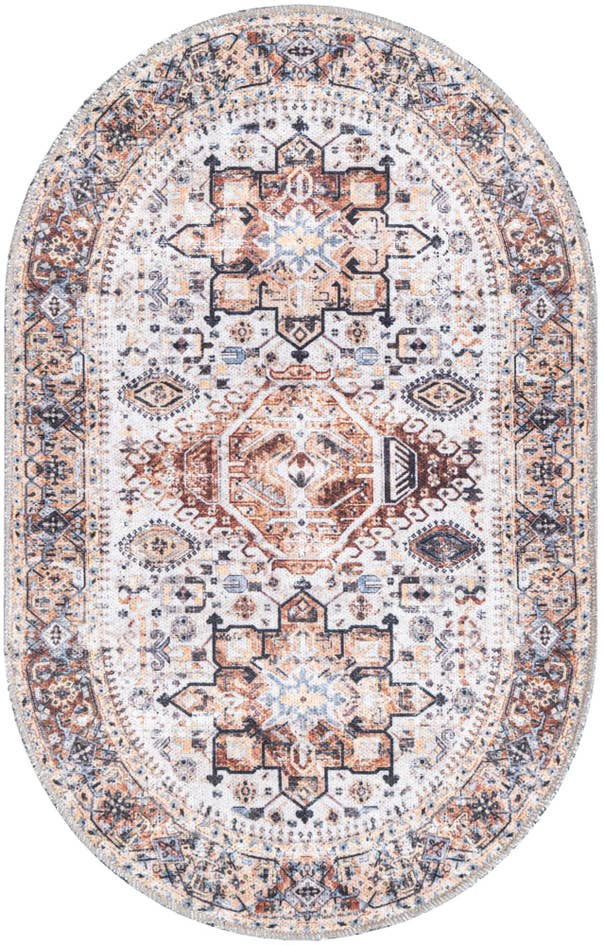 Detail image of 2' x 3' 1 Washable Yara Oval Rug