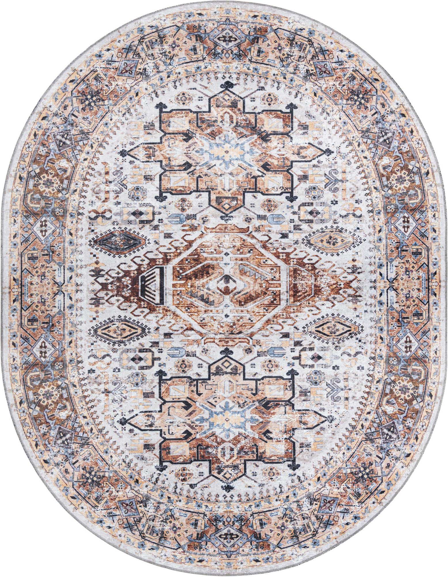 7' 10 x 10' Washable Yara Oval Rug