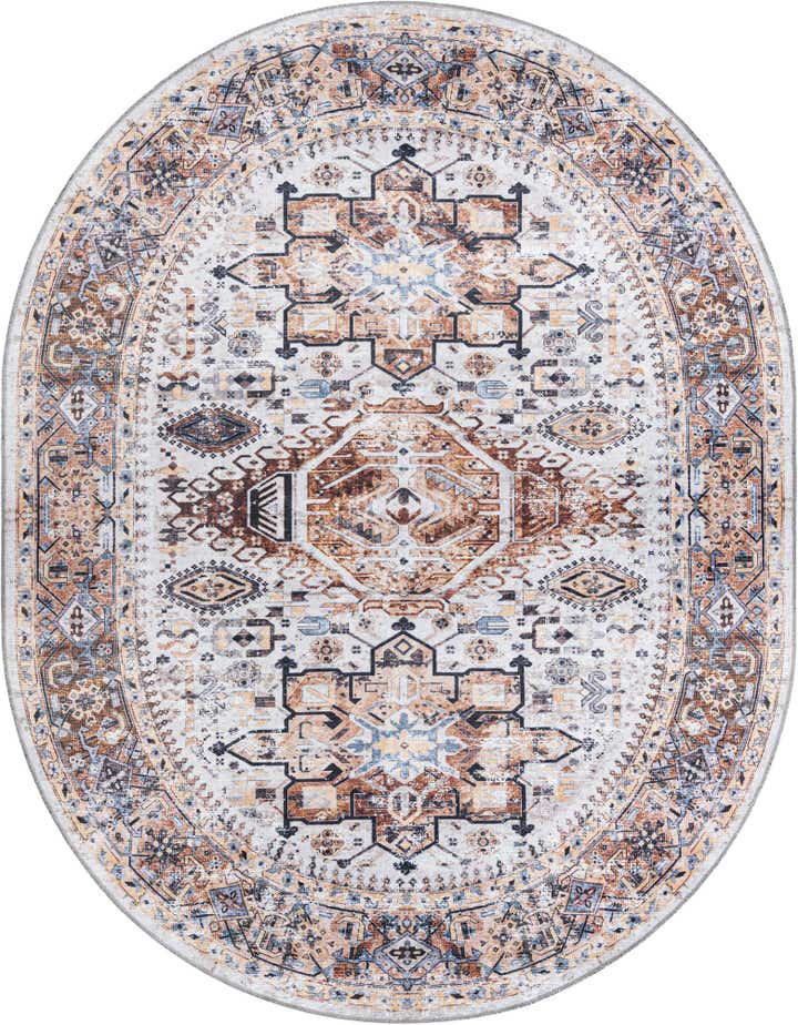 7' 10 x 10' Washable Yara Oval Rug