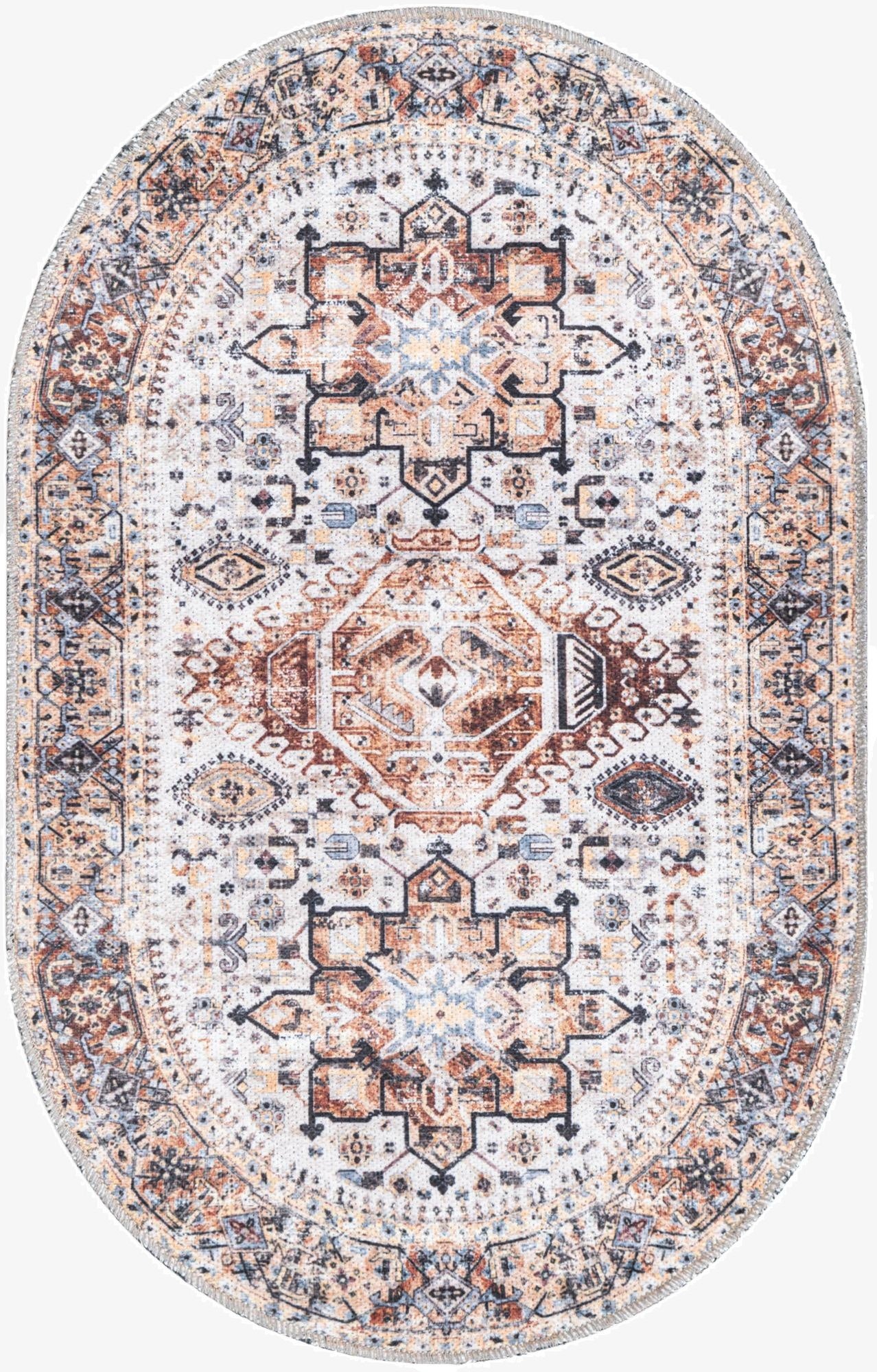 2' x 3' 1  Washable Yara Oval Rug