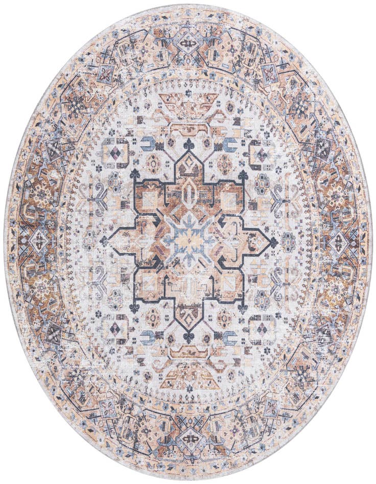 Detail image of 7' 10 x 7' 10 Washable Yara Round Rug