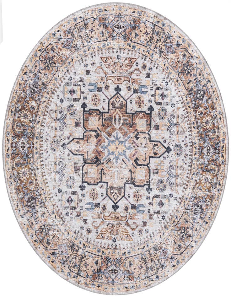 Detail image of 6' x 6' Washable Yara Round Rug