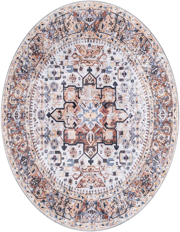 Detail image of 5' 3 x 5' 3 Washable Yara Round Rug
