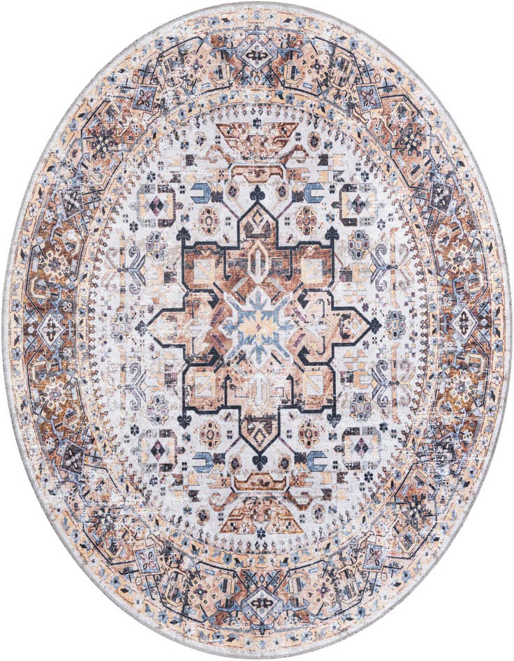 Detail image of 7' 1 x 7' 1 Washable Yara Round Rug