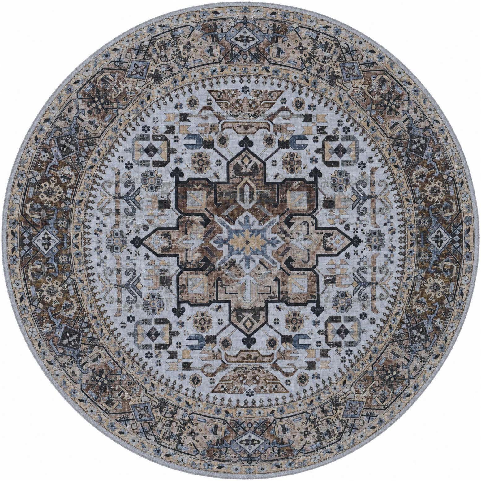 9' 10 x 9' 10 Yara Round Rug