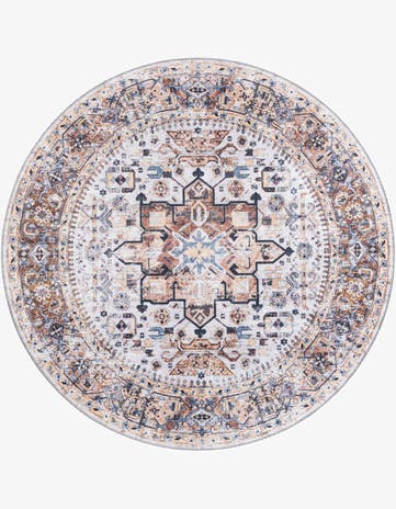 7' 1 x 7' 1 Washable Yara Round Rug