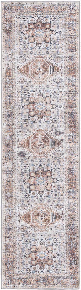 Detail image of 2' 7 x 10' Washable Yara Runner Rug