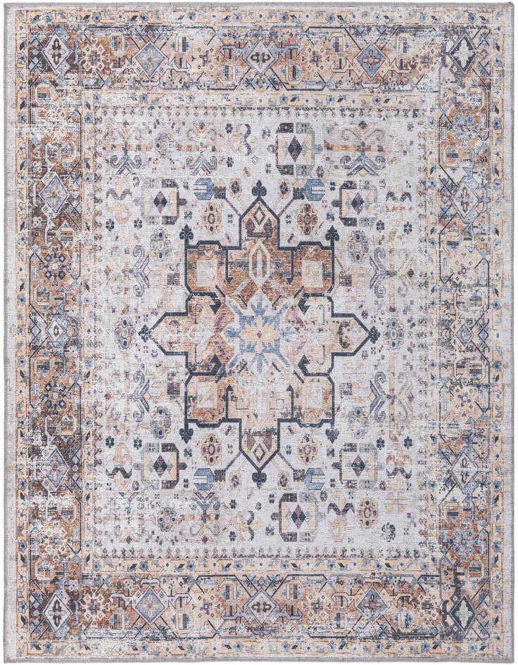 Detail image of 5' x 5' Washable Yara Square Rug