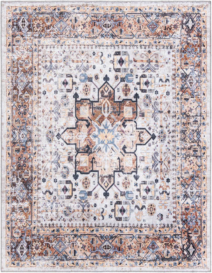 Detail image of 7' 1 x 7' 1 Washable Yara Square Rug