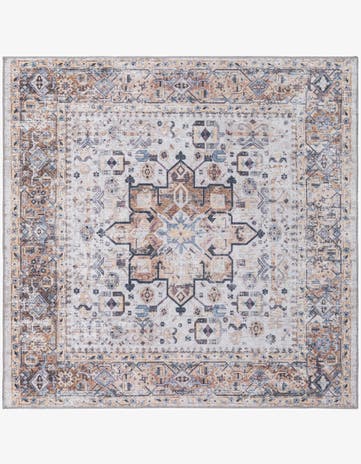 5' x 5' Washable Yara Square Rug