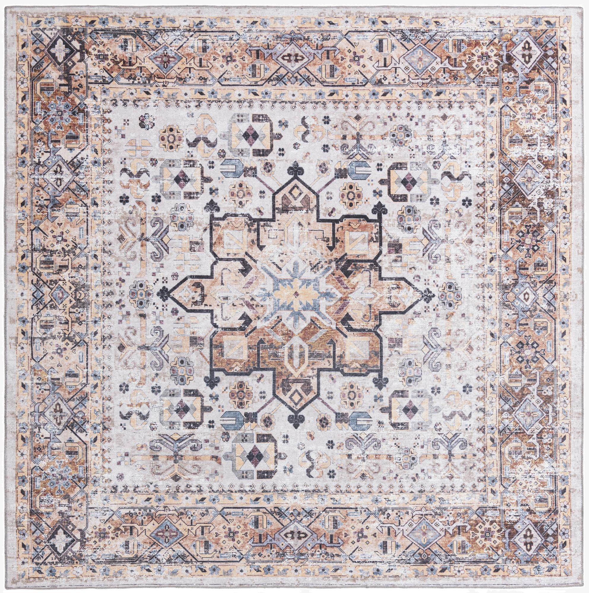 7' 10 x 7' 10  Washable Yara Square Rug