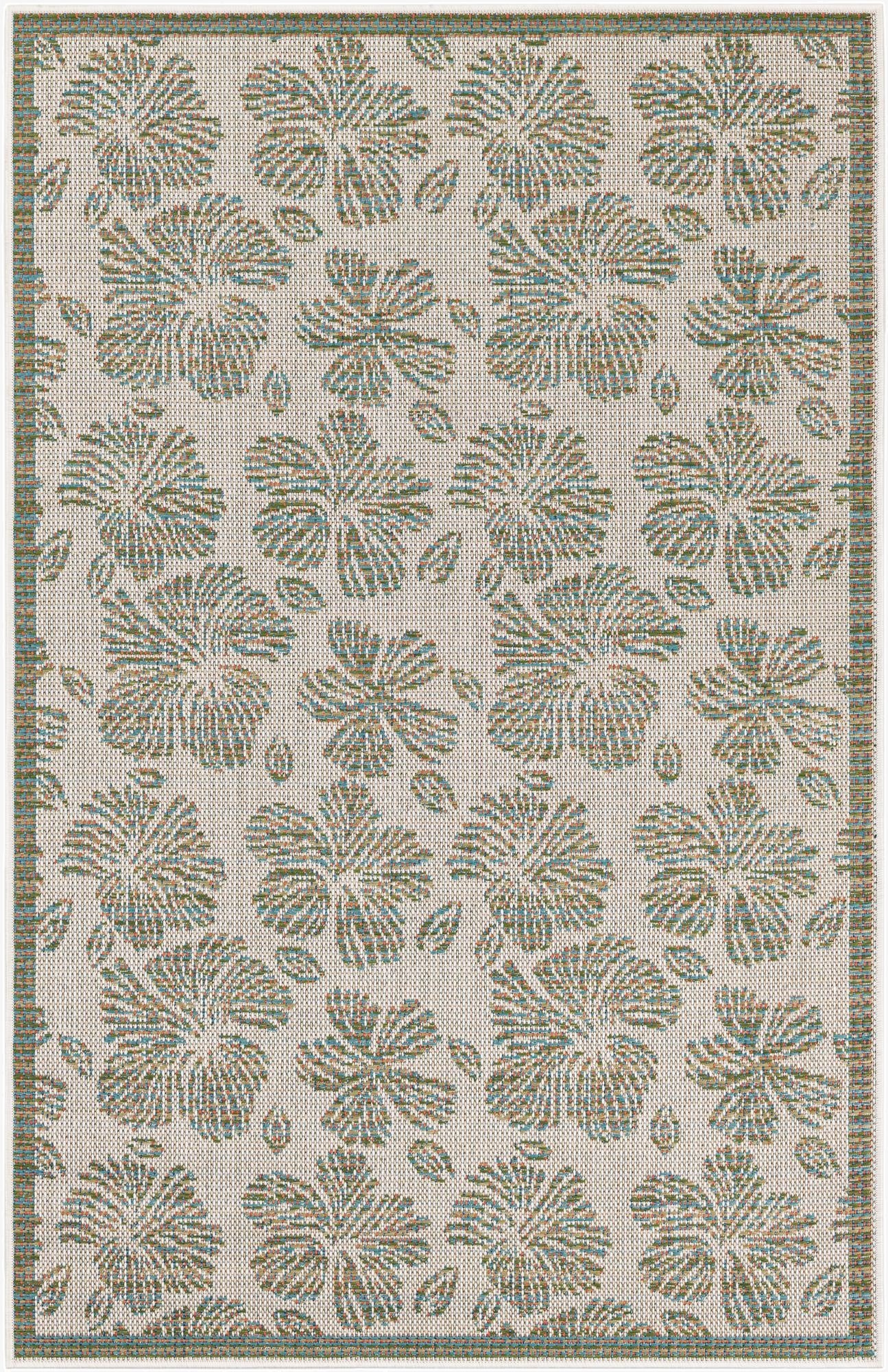 4' 1 x 6' 1  Washable Baja Indoor / Outdoor Rug