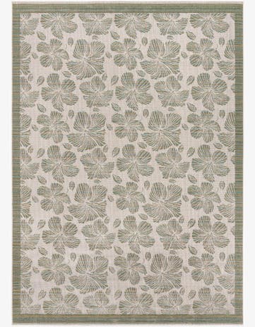 Ivory and Beige Easy-Clean Baja Indoor / Outdoor Rug