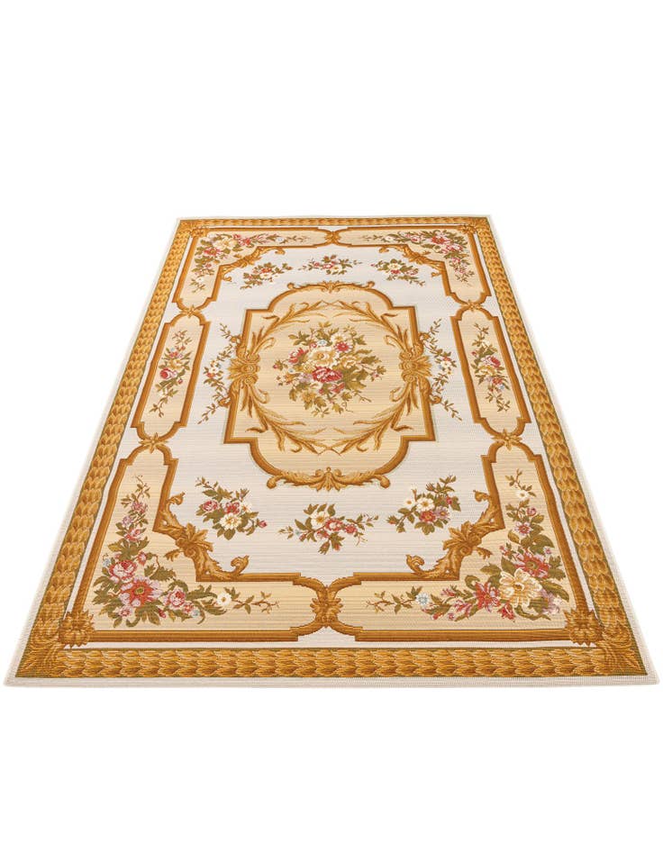 Detail image of 5' 2 x 7' 7  Washable Traditional Indoor / Outdoor Rug