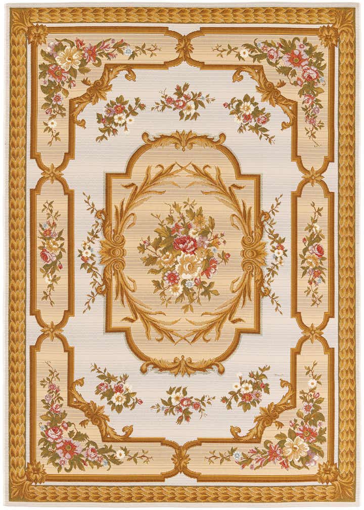 5' 2 x 7' 7 Easy-Clean Traditional Indoor / Outdoor Rug