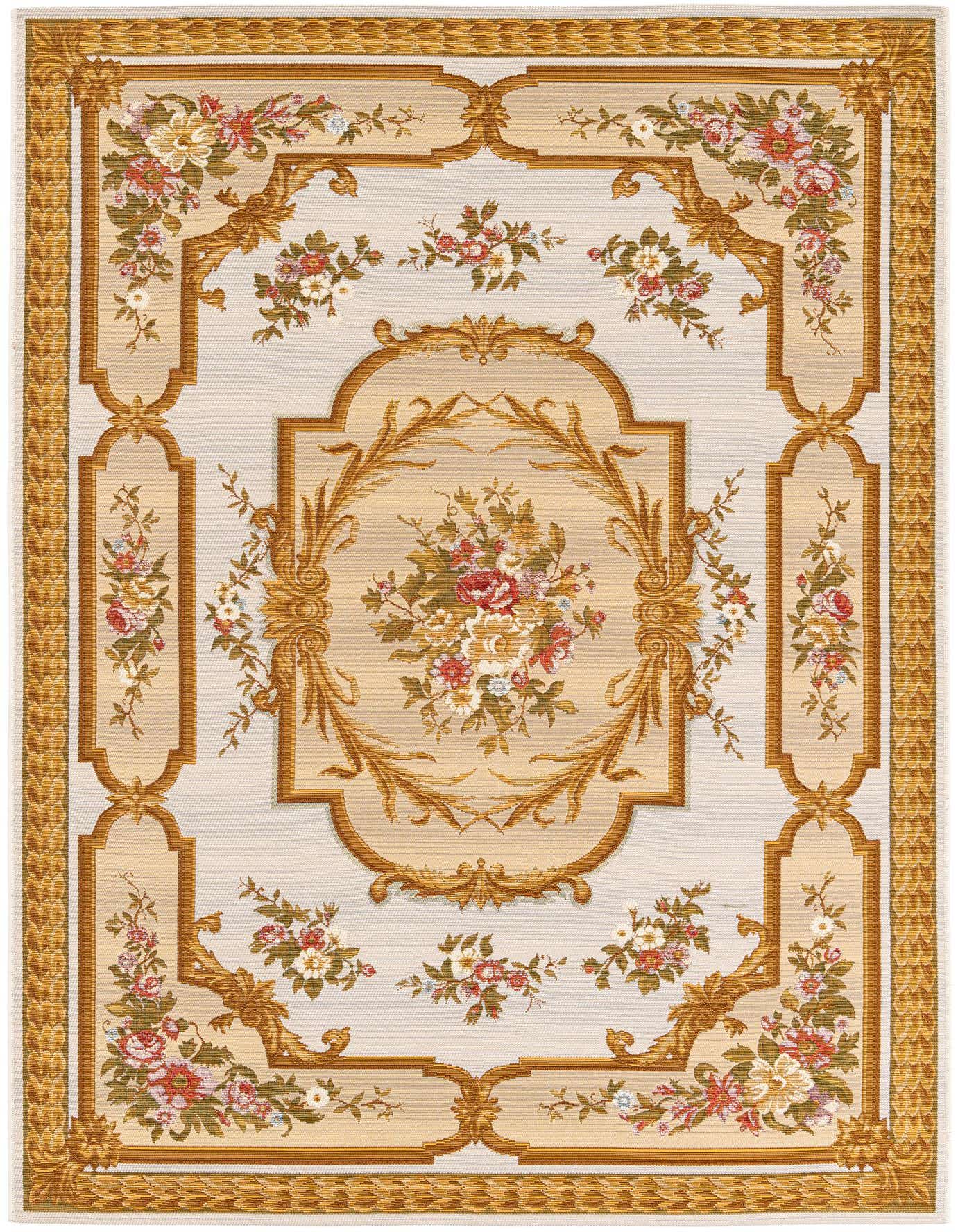 5' 2 x 7' 7 Easy-Clean Traditional Indoor / Outdoor Rug