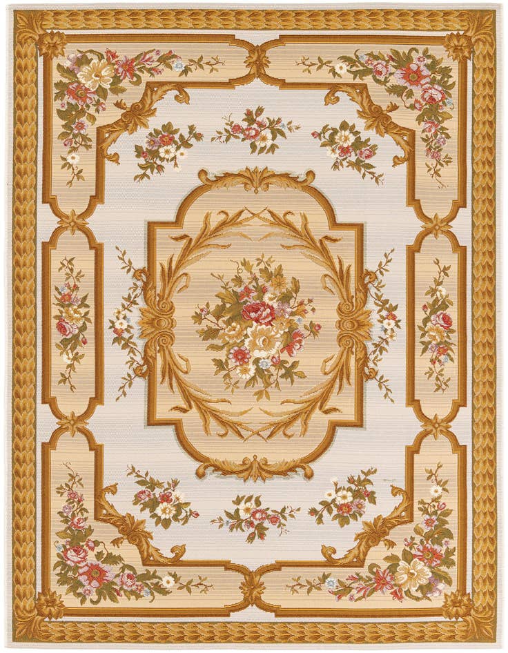 Detail image of 5' 2 x 7' 7 Easy-Clean Traditional Indoor / Outdoor Rug