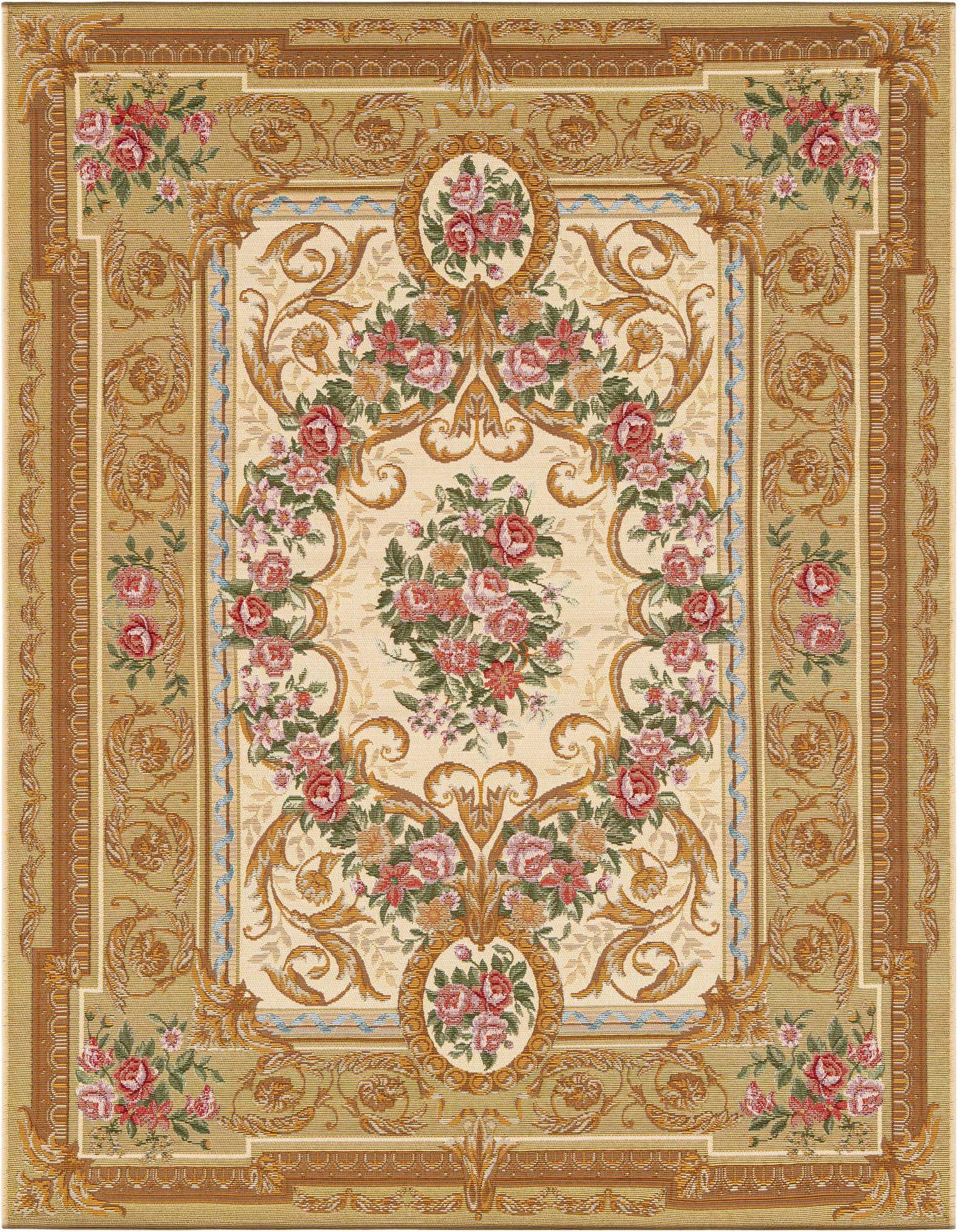 5' x 7' Easy-Clean Traditional Indoor / Outdoor Rug
