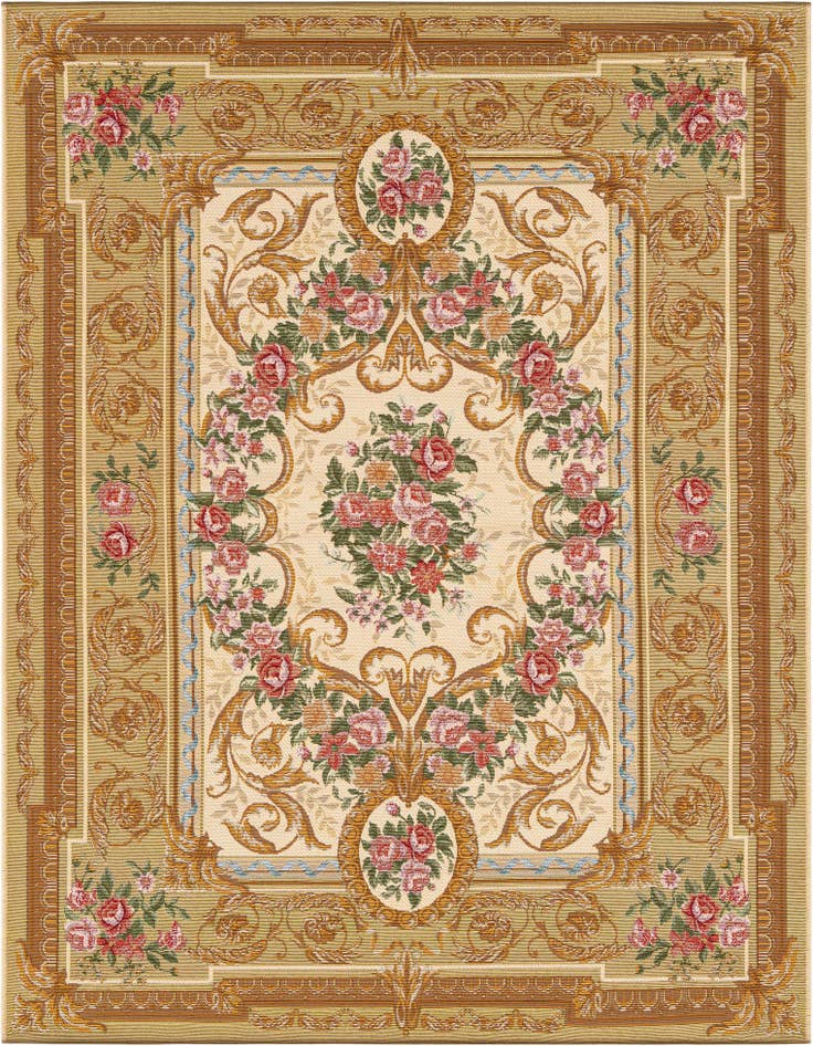 Detail image of 5' x 7' Easy-Clean Traditional Indoor / Outdoor Rug