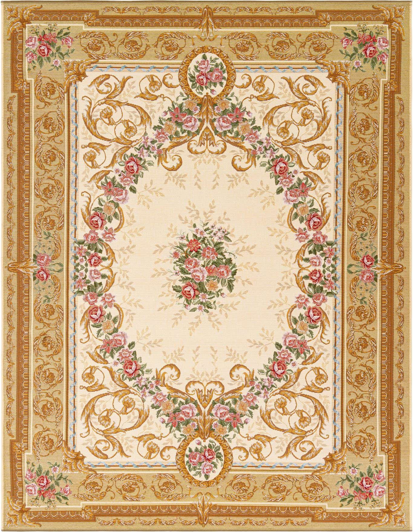 6' x 9' Easy-Clean Traditional Indoor / Outdoor Rug