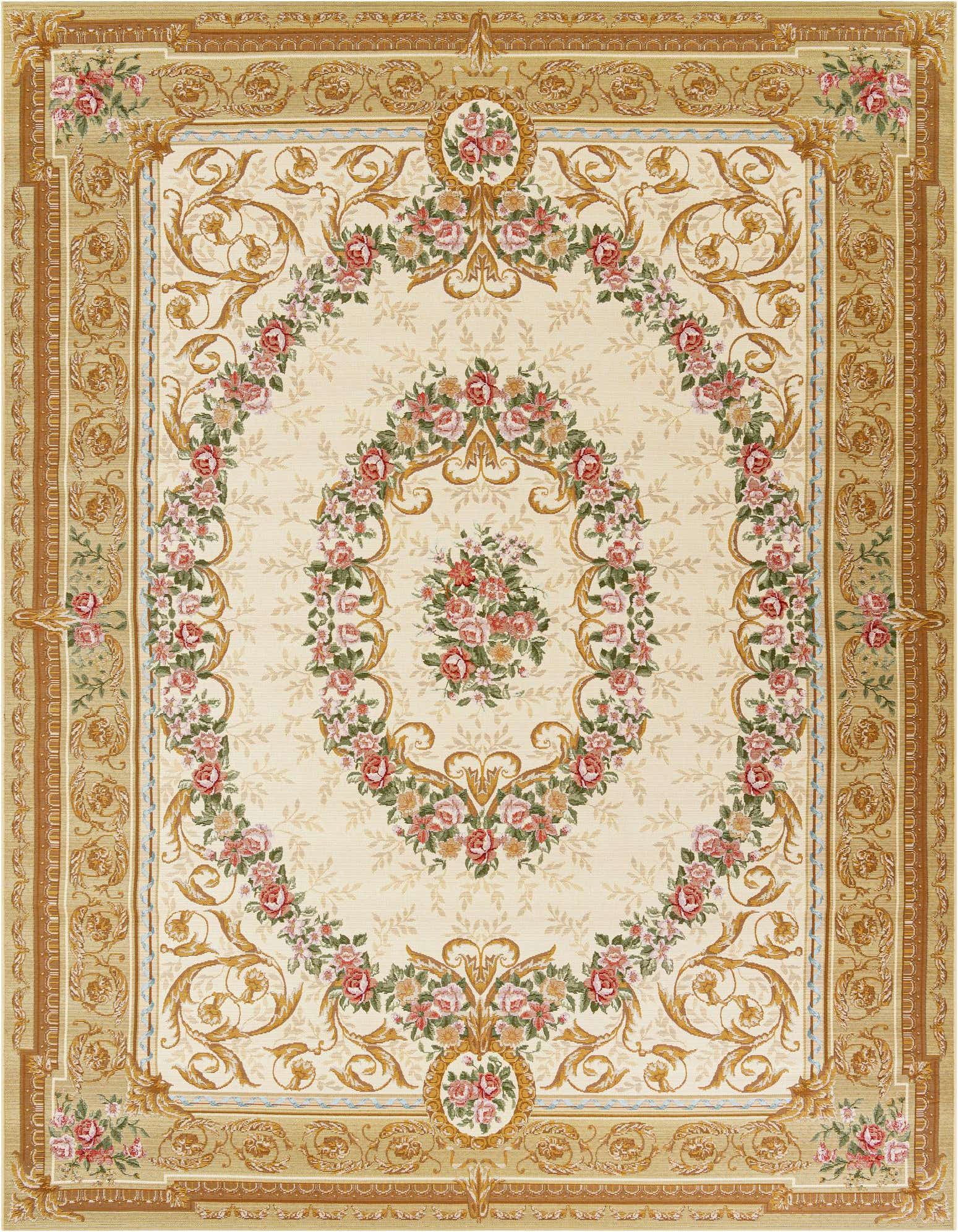 9' x 12' Easy-Clean Traditional Indoor / Outdoor Rug
