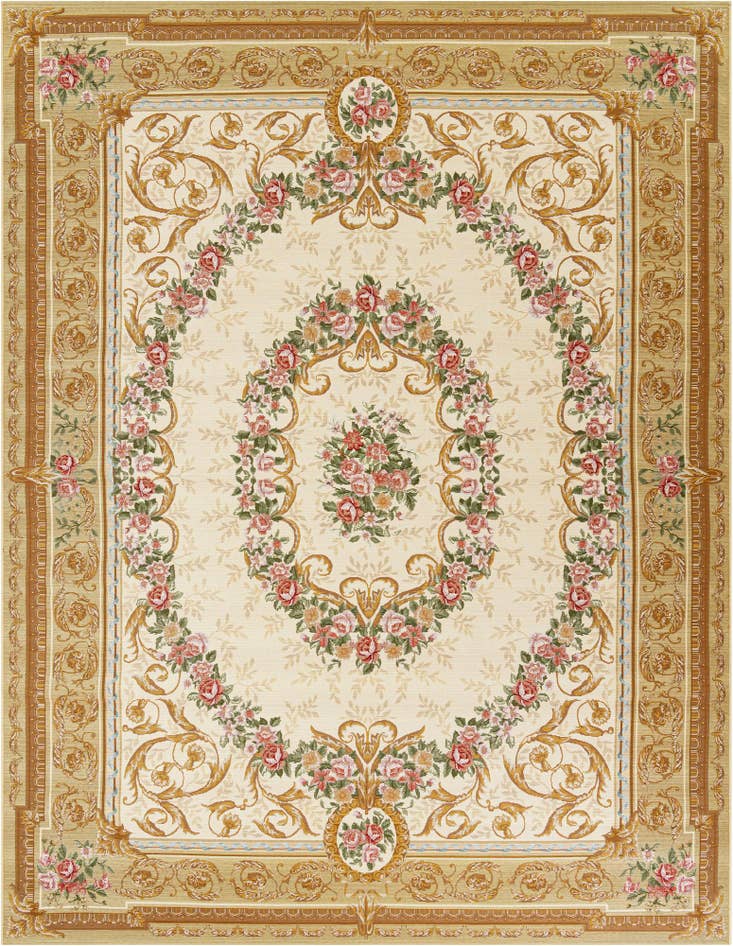 Detail image of 9' x 12' Easy-Clean Traditional Indoor / Outdoor Rug