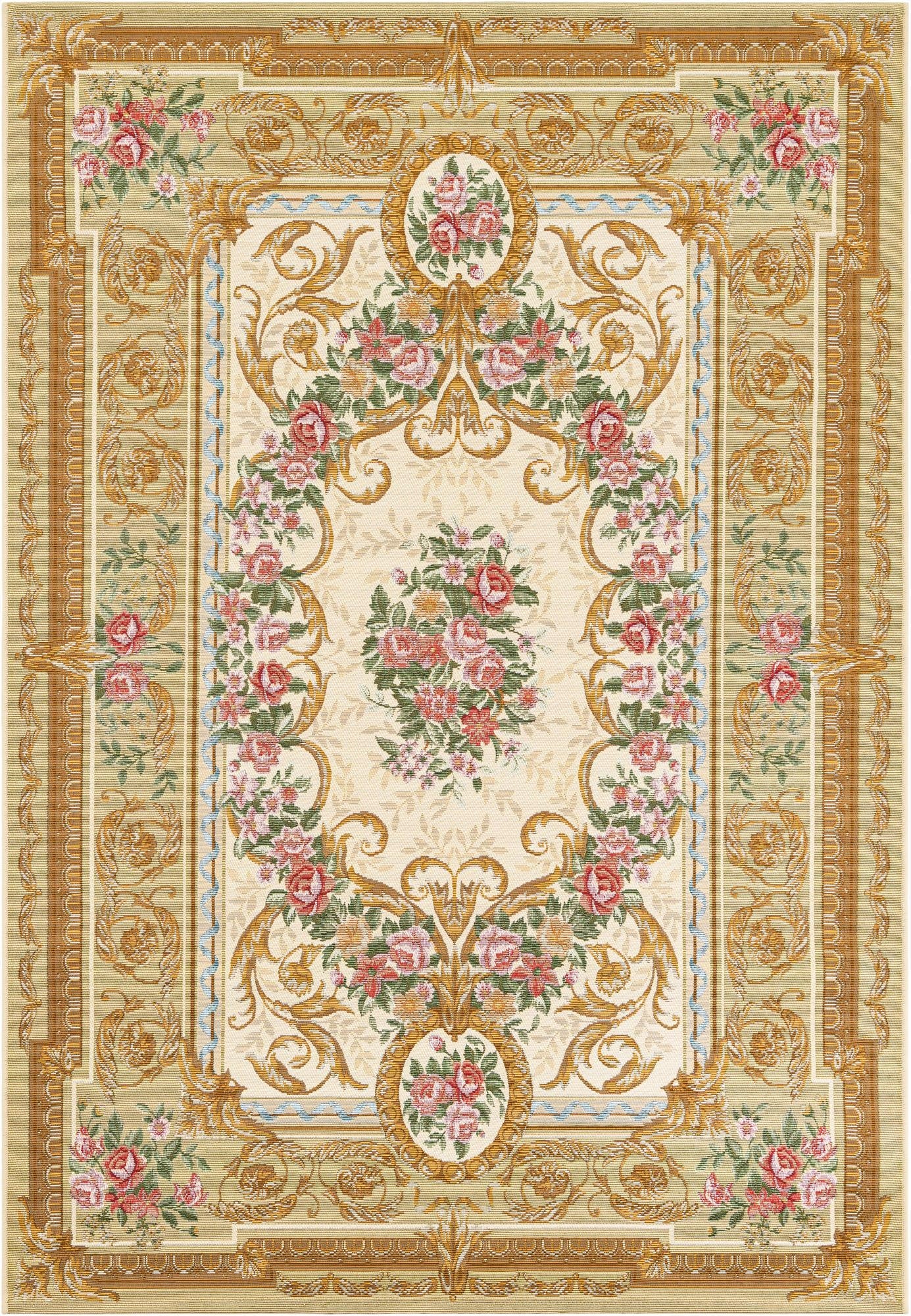 5' x 8'  Washable Traditional Indoor / Outdoor Rug