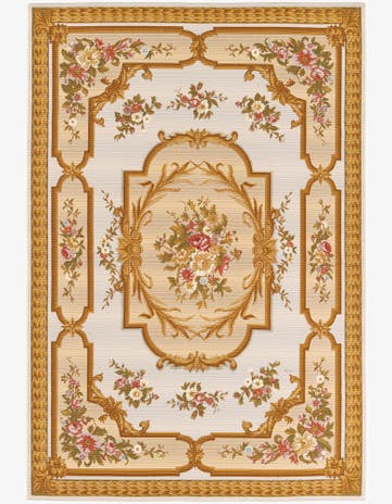 5' 2 x 7' 7 Easy-Clean Traditional Indoor / Outdoor Rug