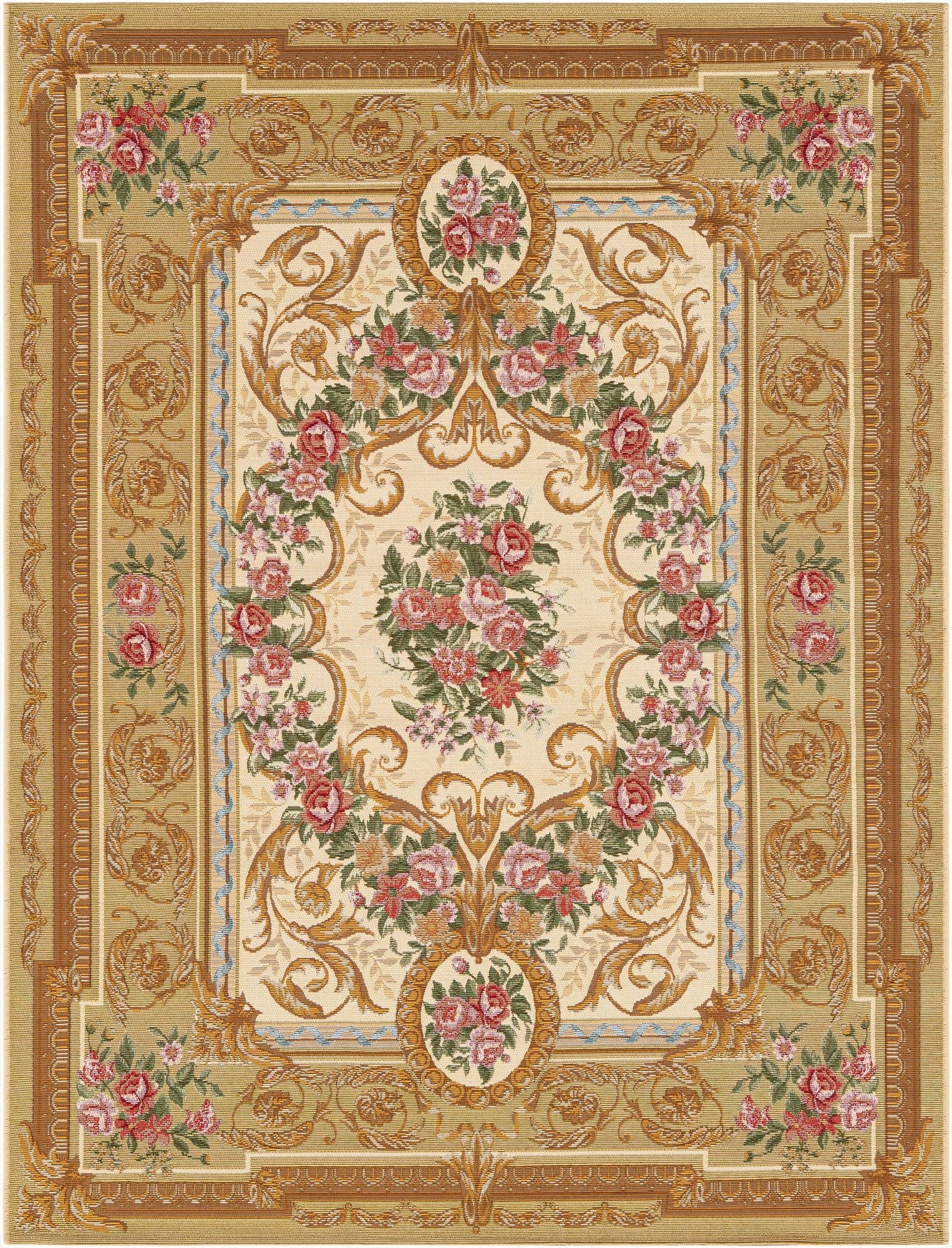 5' x 7'  Washable Traditional Indoor / Outdoor Rug