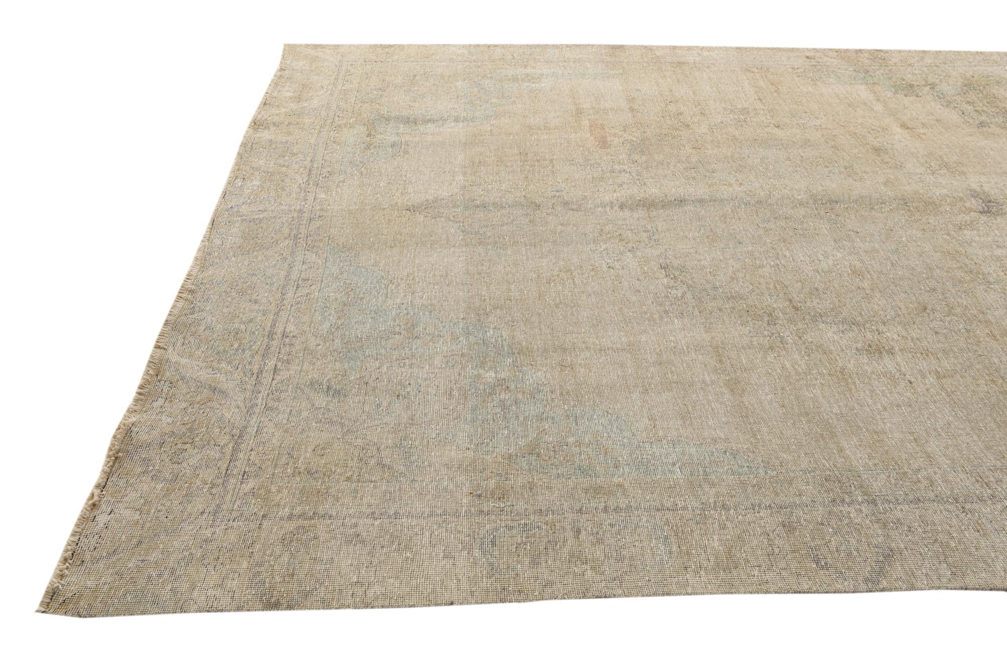 9' x 10' 9 Hand Knotted Ultra Vintage Persian Wool Rug