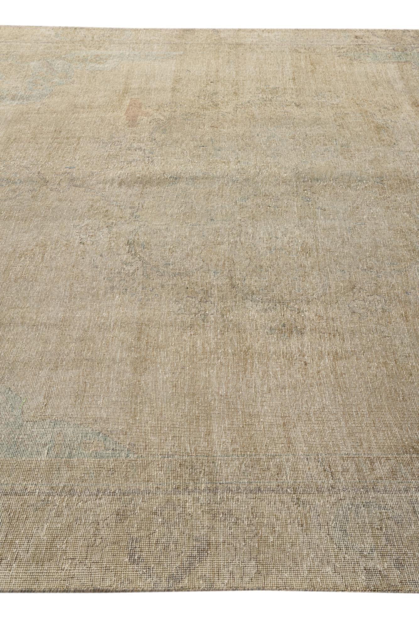 9' x 10' 9 Hand Knotted Ultra Vintage Persian Wool Rug