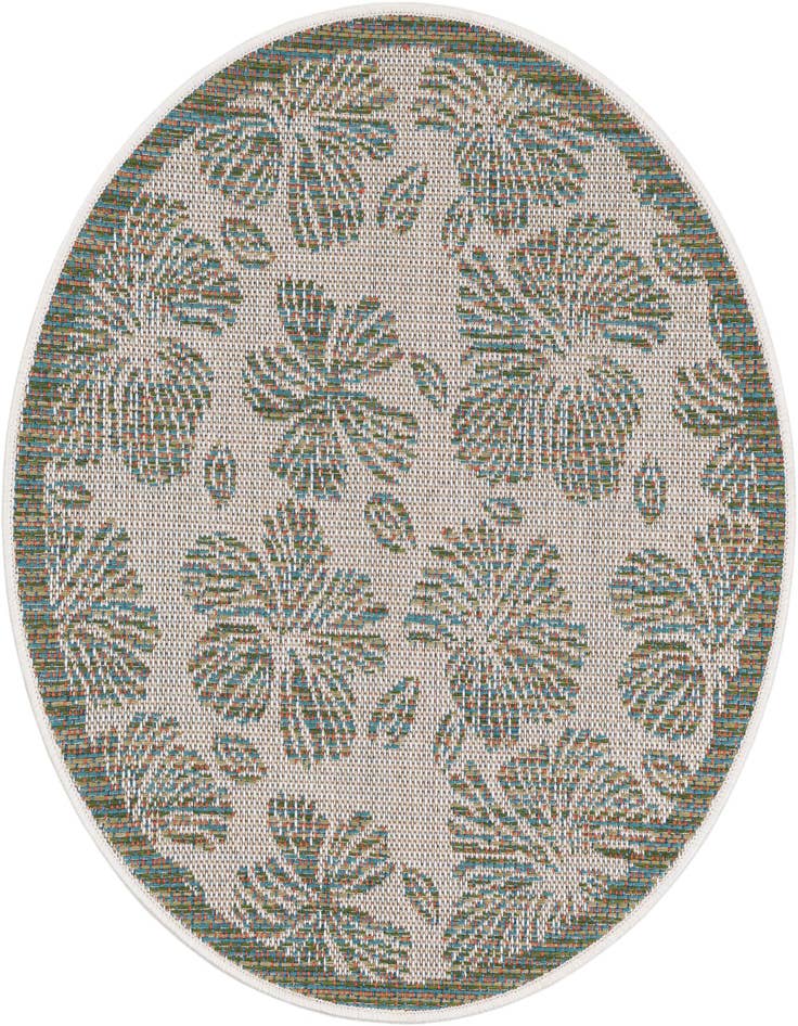 Detail image of 3' 3 x 3' 3 Easy-Clean Baja Indoor / Outdoor Round Rug