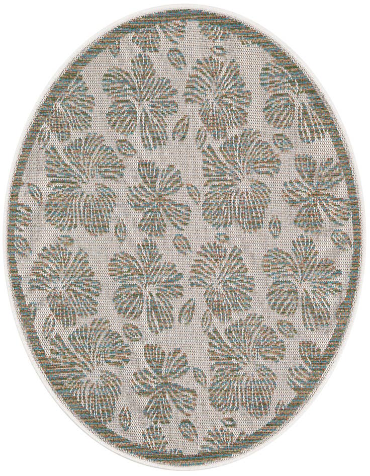 Detail image of 4' 1 x 4' 1 Easy-Clean Baja Indoor / Outdoor Round Rug