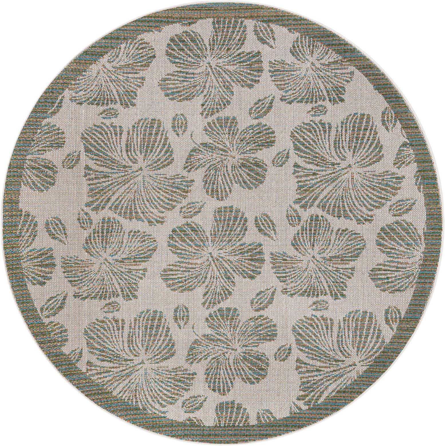 6' 1 x 6' 1 Easy-Clean Baja Indoor / Outdoor Round Rug