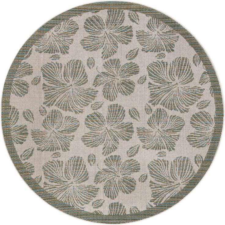 Detail image of 6' 1 x 6' 1 Easy-Clean Baja Indoor / Outdoor Round Rug