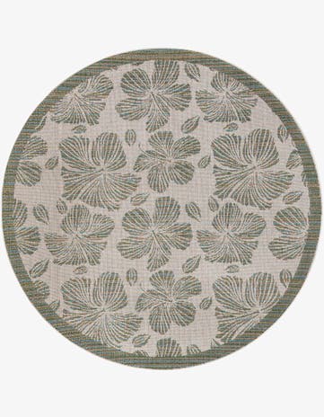 6' 1 x 6' 1 Easy-Clean Baja Indoor / Outdoor Round Rug