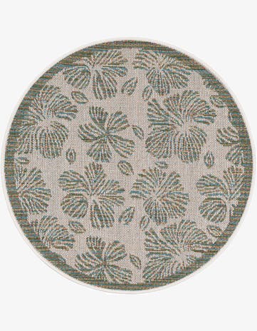 3' 3 x 3' 3 Easy-Clean Baja Indoor / Outdoor Round Rug