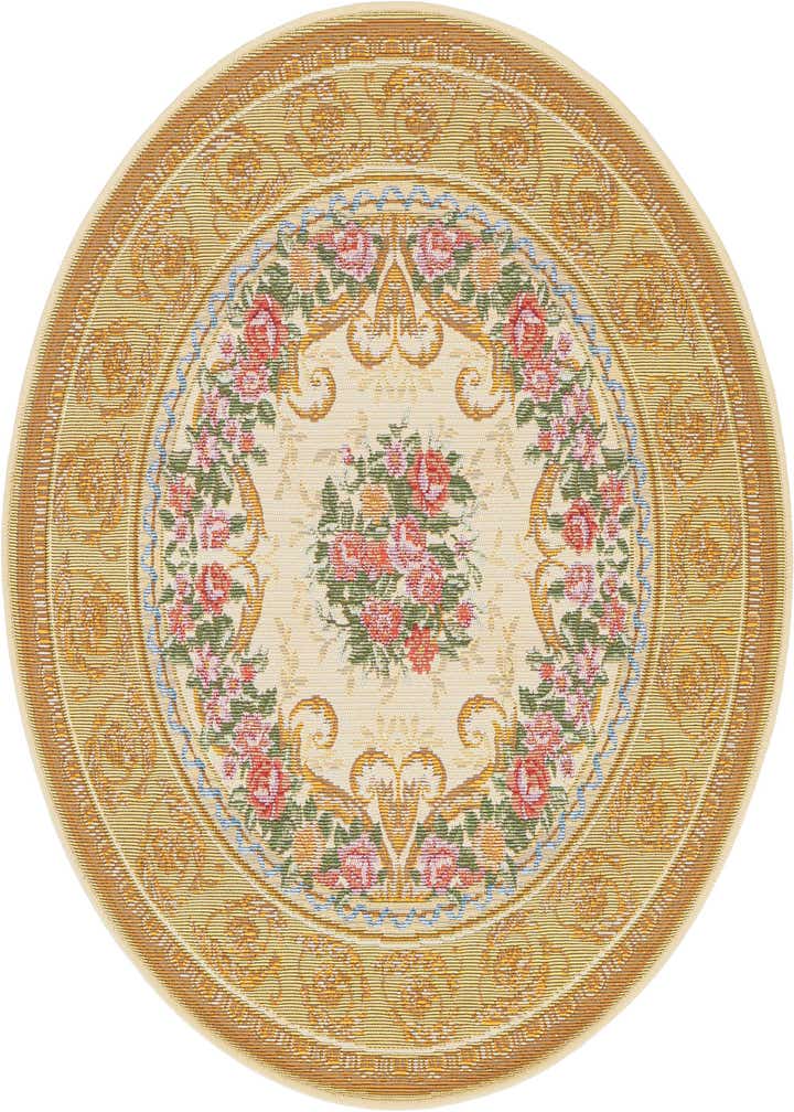 3' x 3' Easy-Clean Traditional Indoor / Outdoor Round Rug