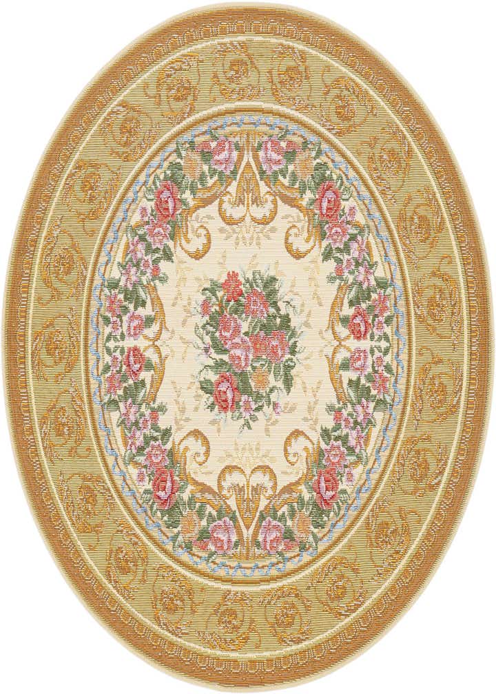 4' x 4' Easy-Clean Traditional Indoor / Outdoor Round Rug