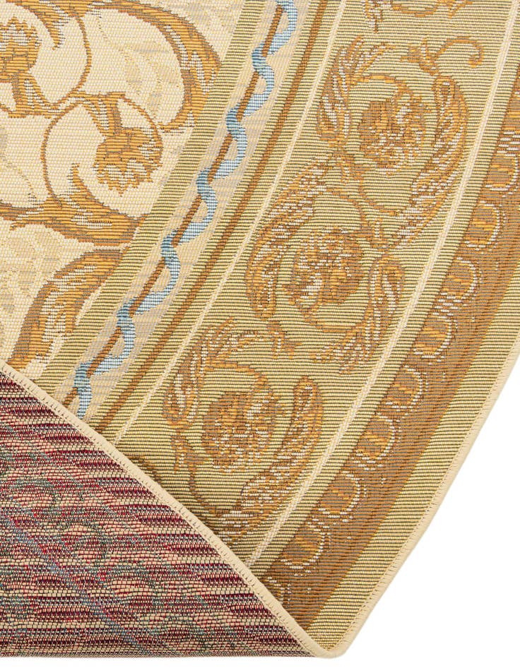Detail image of 10' x 10' Easy-Clean Traditional Indoor / Outdoor Round Rug